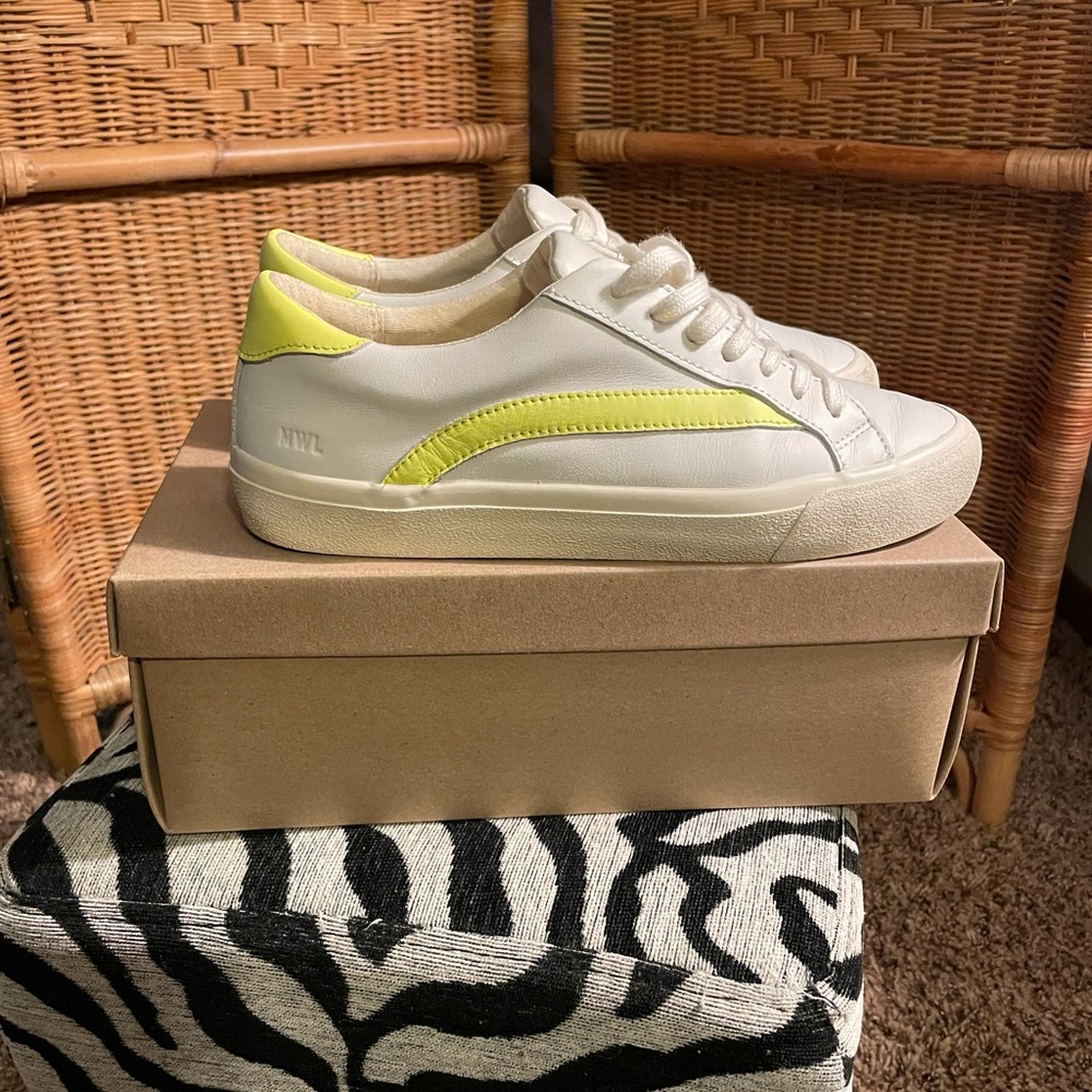 Madewell Sidewalk Low Top Sneakers Leather Size 8